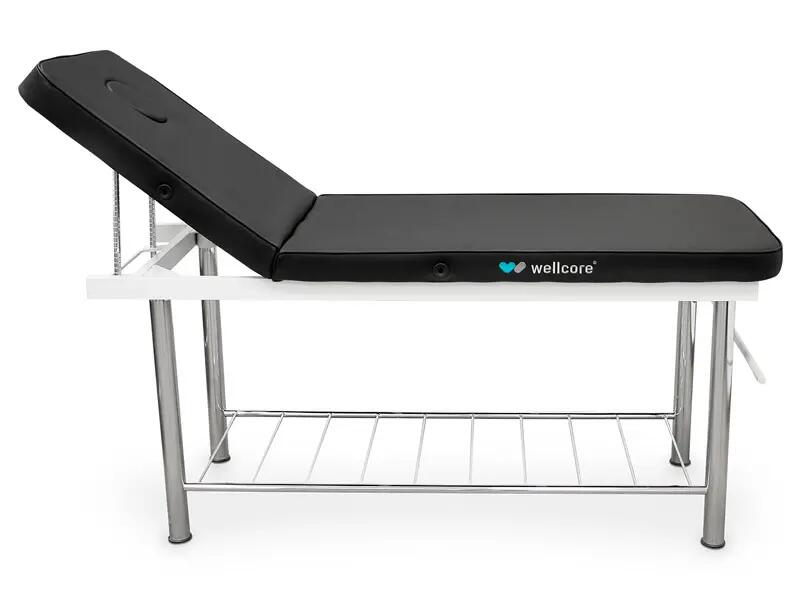 Lettino fisso in acciaio a 2 corpi con braccioli Wellcore 5/5