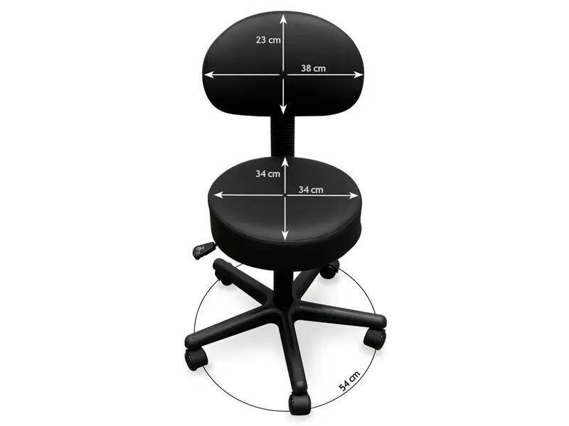 Sgabello Wellcore con schienale e alzata a gas 4/5