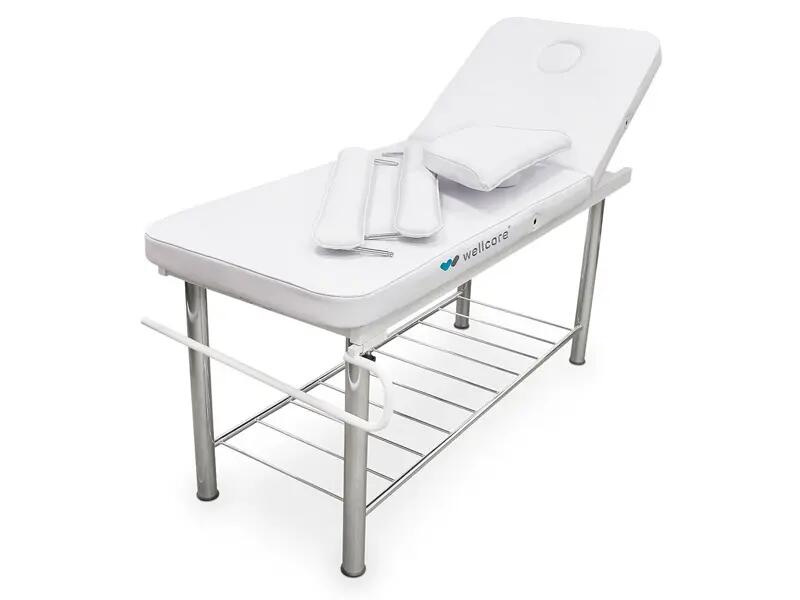 Lettino fisso in acciaio a 2 corpi con braccioli Wellcore 4/5