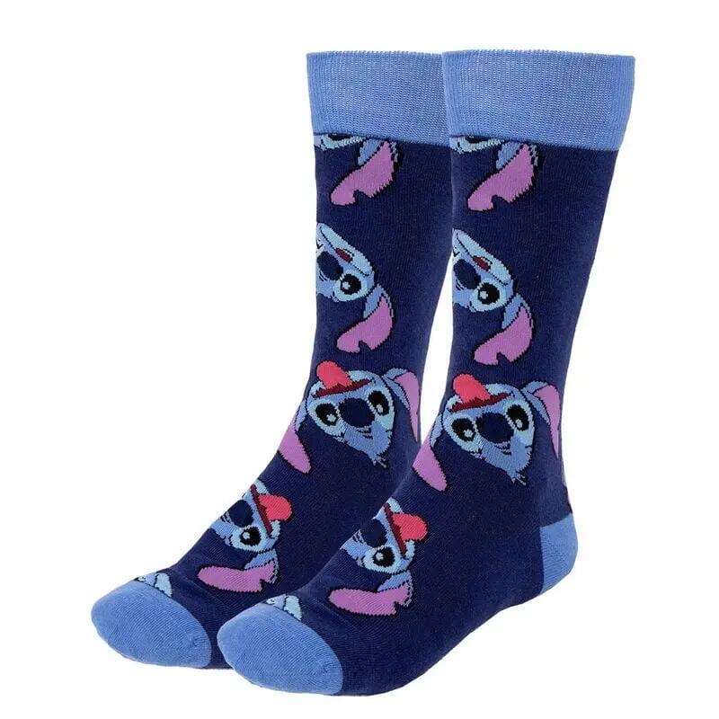3er-Packung weiche Baumwollsocken für Erwachsene, marineblau 3/4