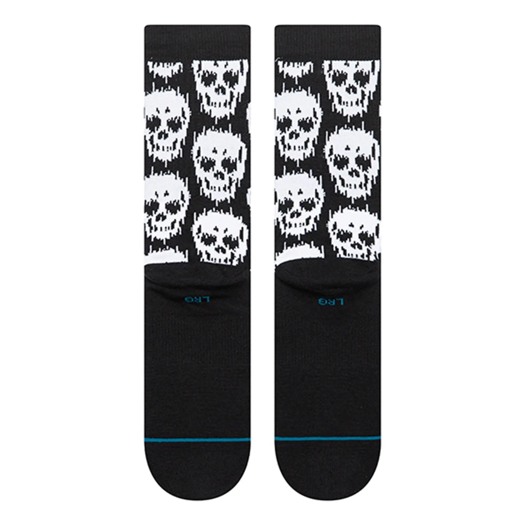 Socken Unisex 1er Pack Bequem sitzend-Static Skull Crew 4/4
