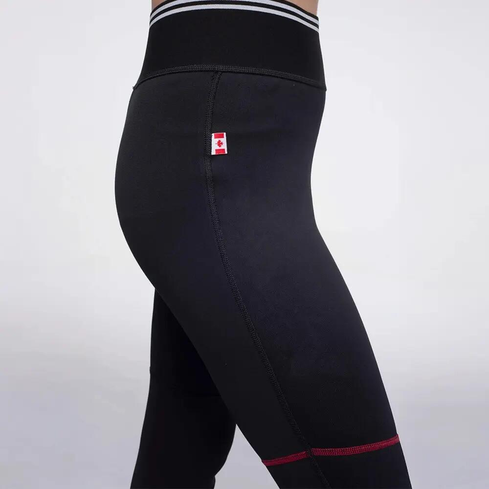 Legging de Randonnée femme Thermique PULKY Kaki 3/5