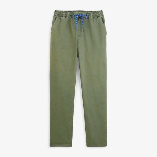 Pantalon 558 en coton stretch à taille élastiquée vert militaire SBPLAY