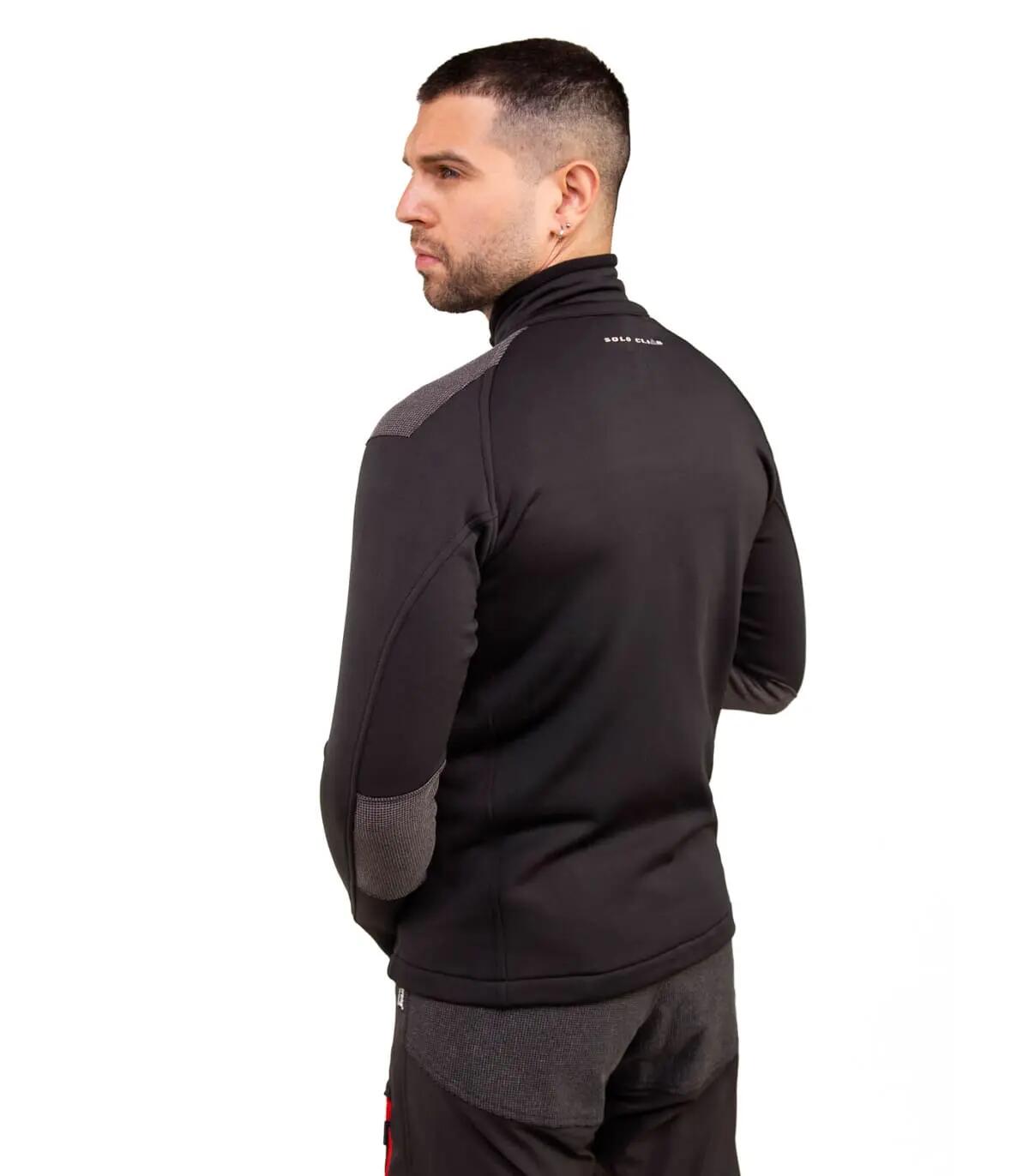 Casaco Polar Banff Alpinismo Homem Elástico Transpirável Preto-Dourado 5/5