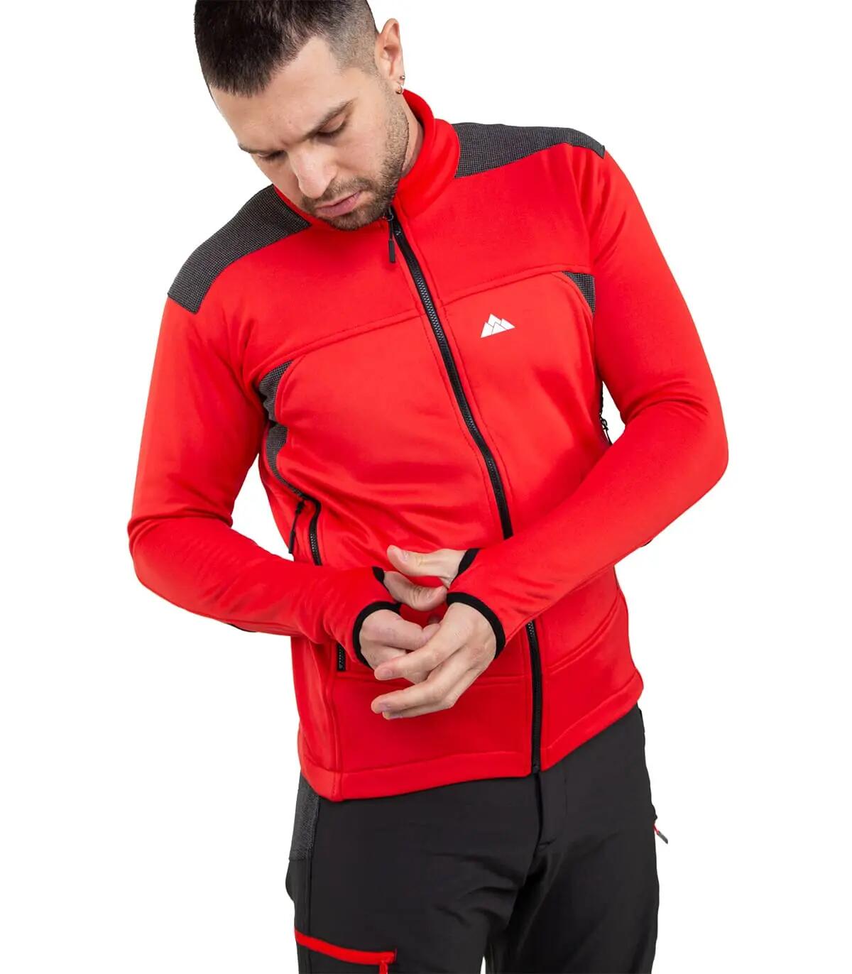 Casaco Polar Banff Alpinismo Homem Elástico Transpirável Vermelho 4/5