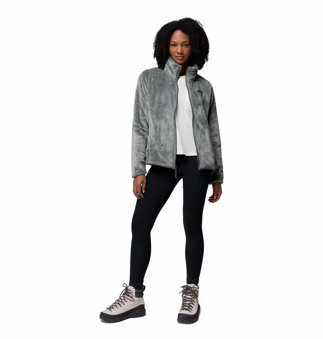 Veste Polaire Randonnée Columbia "Fire Side II Sherpa Full Zip" M Vert/Gris 6/6