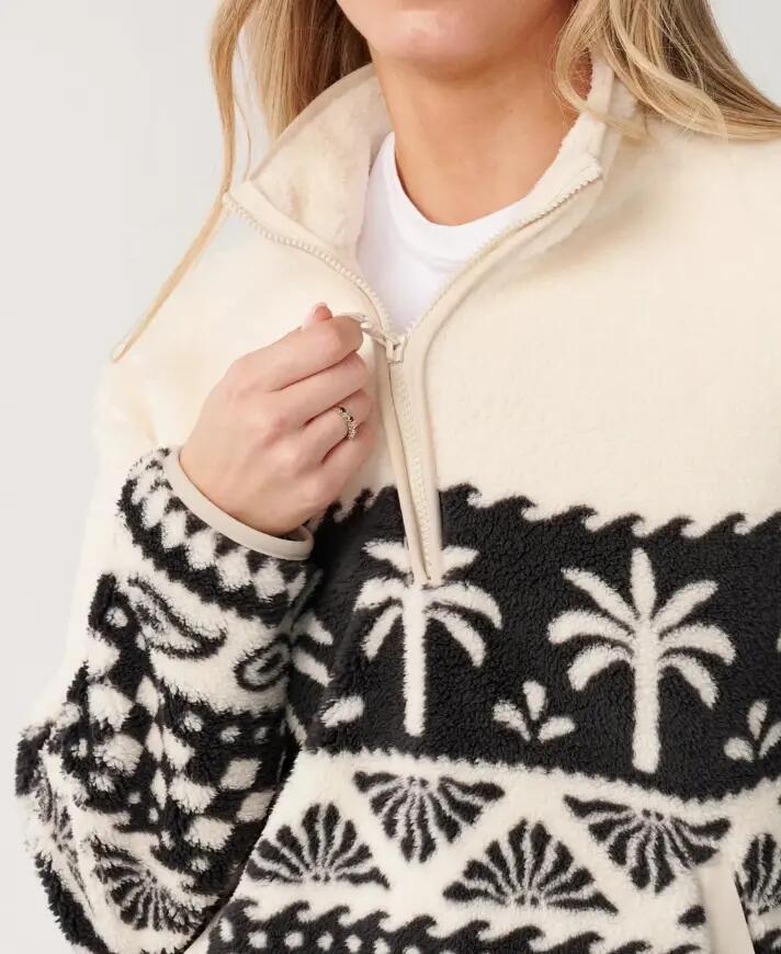Felpa in pile da donna Rip Curl "BOSSA NOVA 1/4 ZIP POLARFLEECE" 3/7