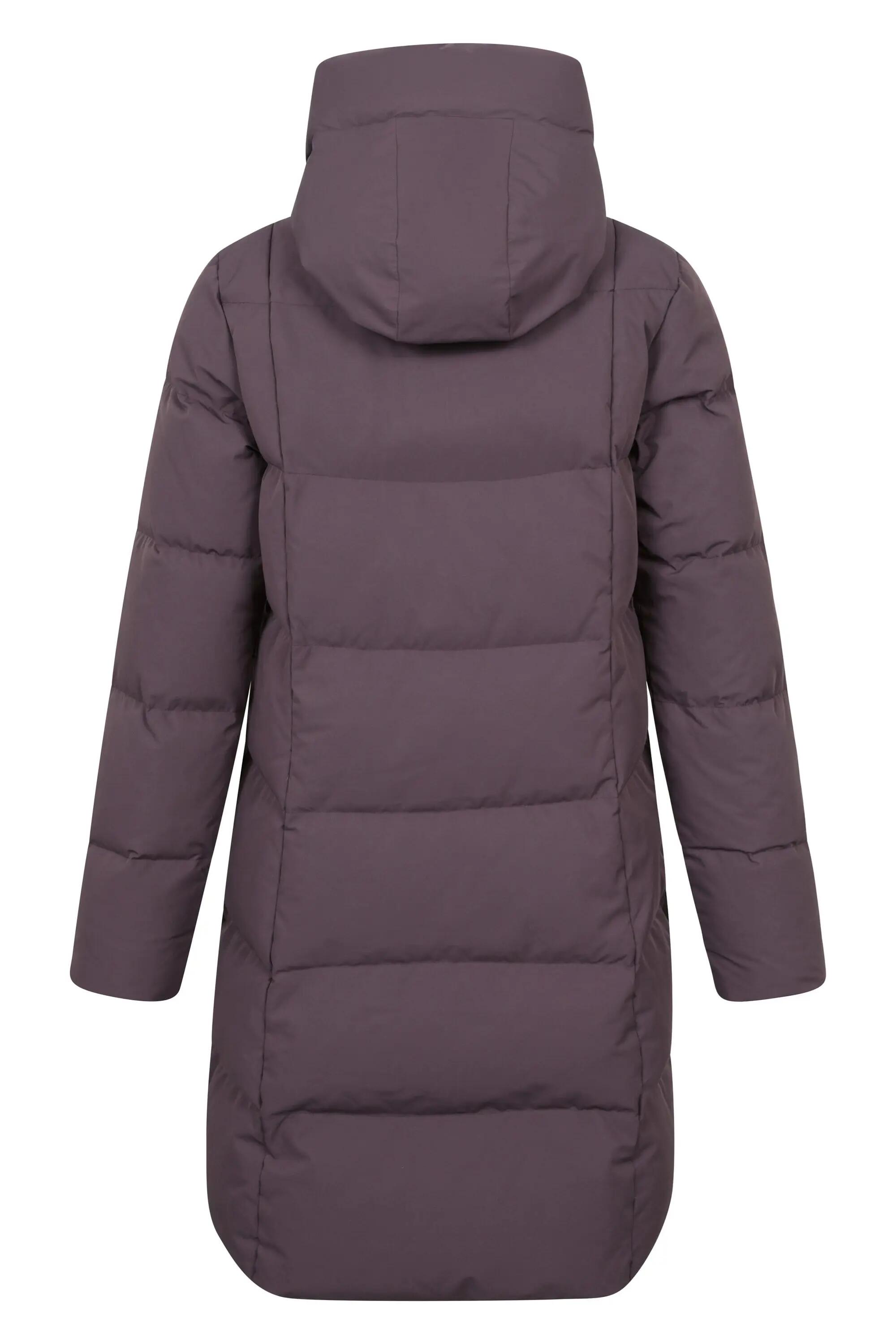 Doudoune de Randonnée Femme Longue Déperlante Capuche Duvet 600, Cosy Wrap II 10/14