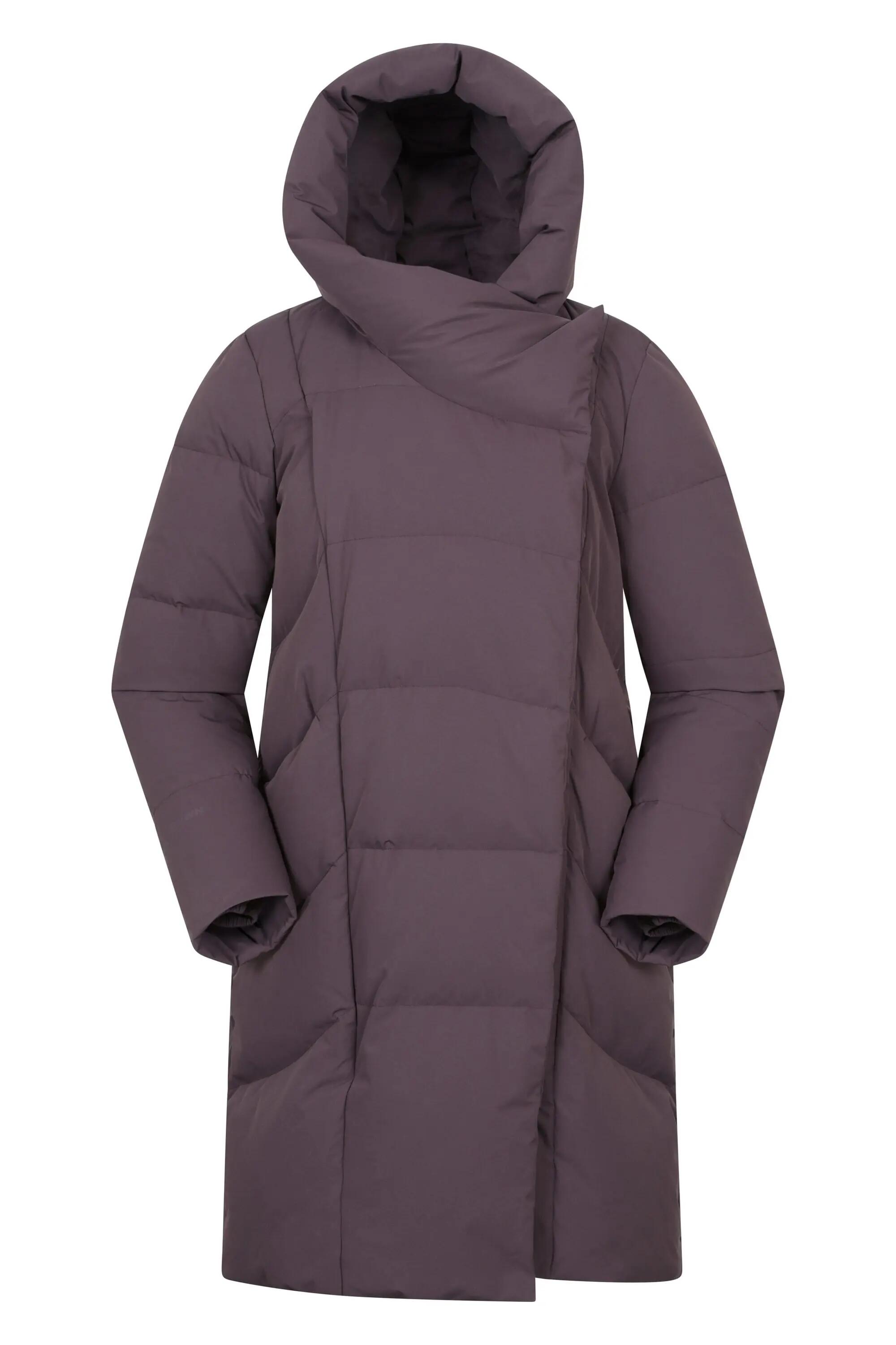 Doudoune de Randonnée Femme Longue Déperlante Capuche Duvet 600, Cosy Wrap II 8/14