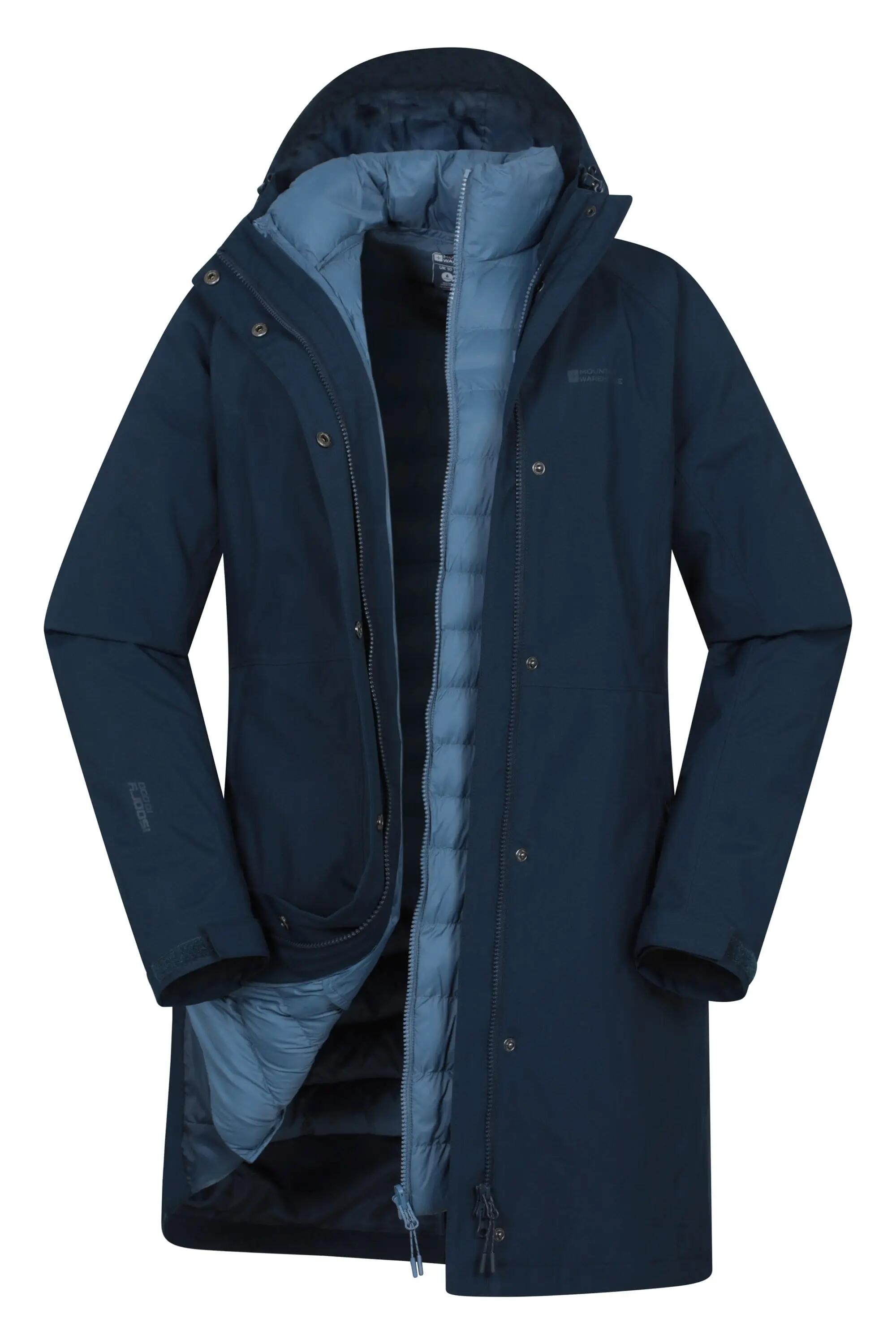 Damen Wandern 3-in-1-Jacke Lang Wasserdicht Winddicht Kapuze - Alaskan 5/15