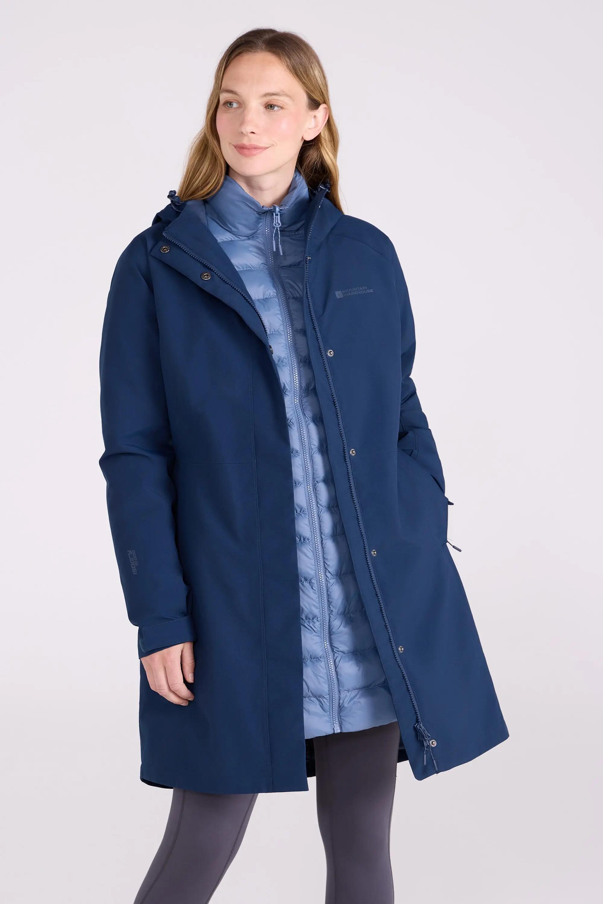 Damen Wandern 3-in-1-Jacke Lang Wasserdicht Winddicht Kapuze - Alaskan 3/15