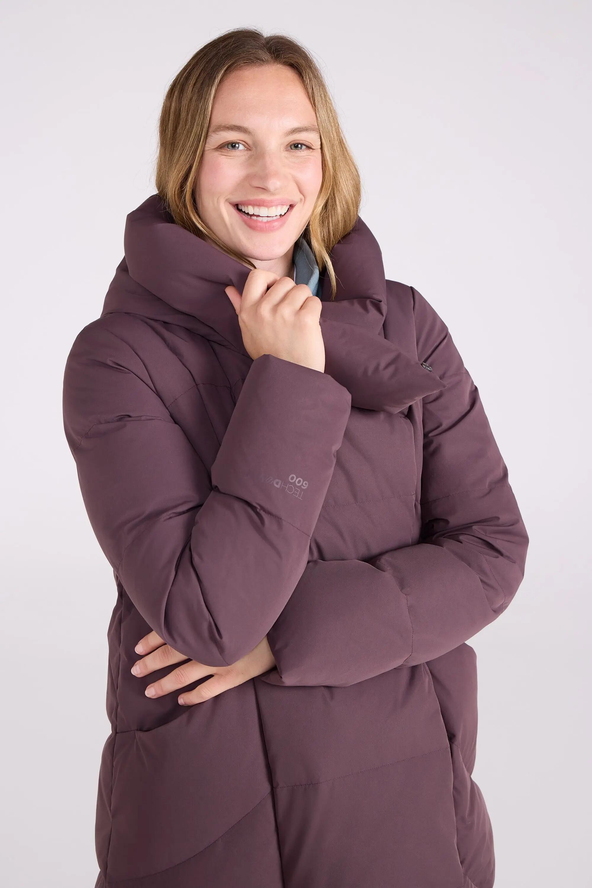 Doudoune de Randonnée Femme Longue Déperlante Capuche Duvet 600, Cosy Wrap II 4/14