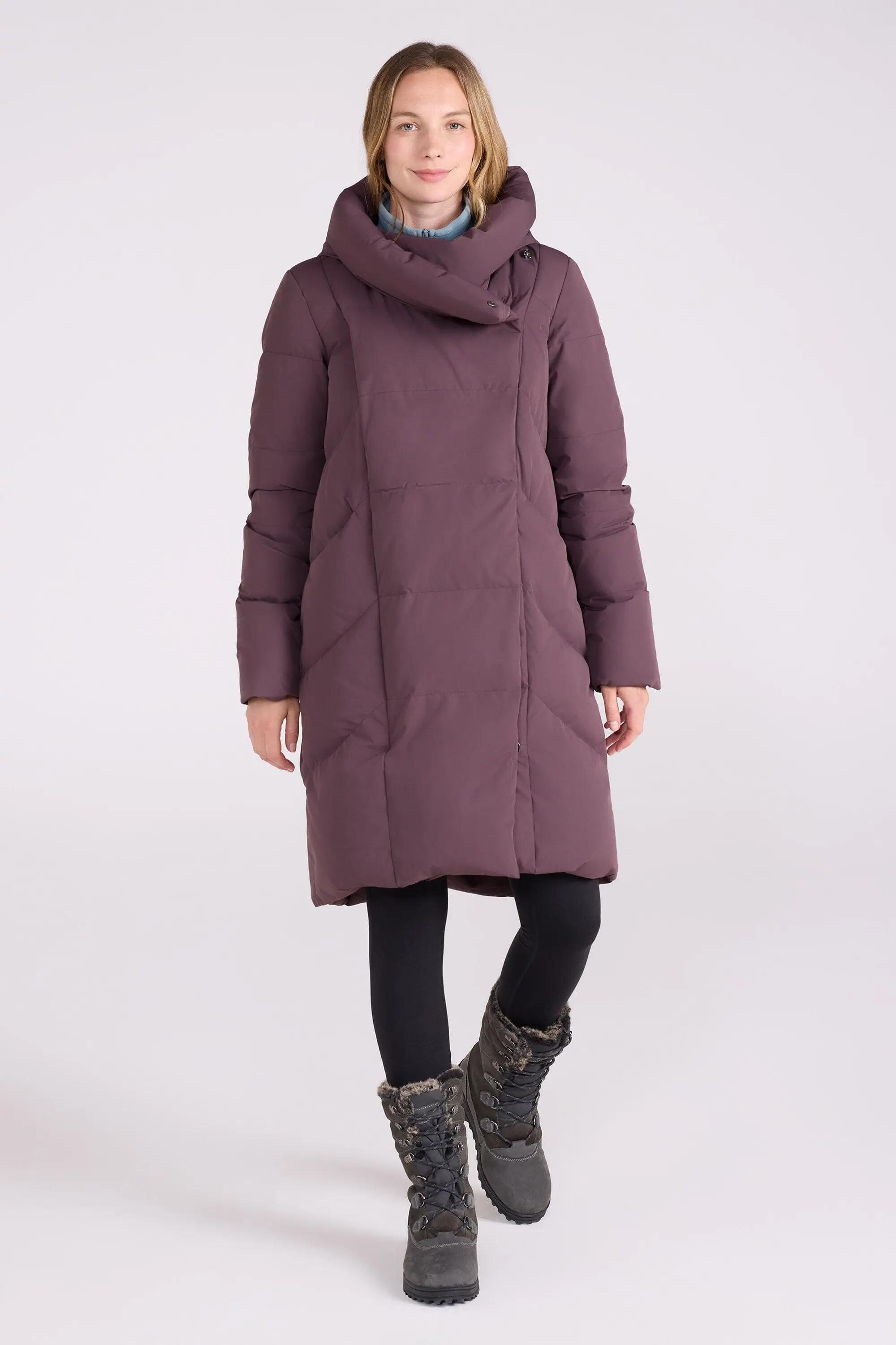 Doudoune de Randonnée Femme Longue Déperlante Capuche Duvet 600, Cosy Wrap II 2/14