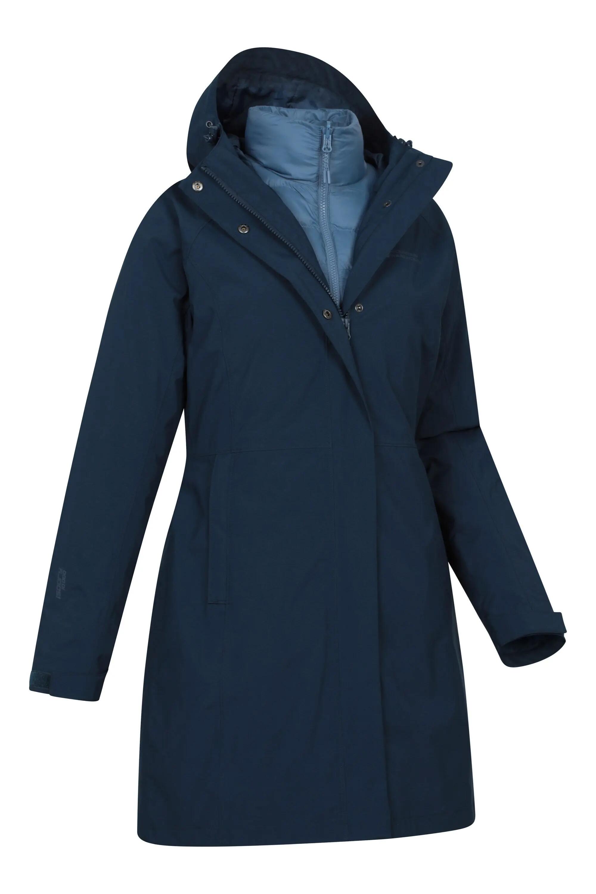 Damen Wandern 3-in-1-Jacke Lang Wasserdicht Winddicht Kapuze - Alaskan 11/15