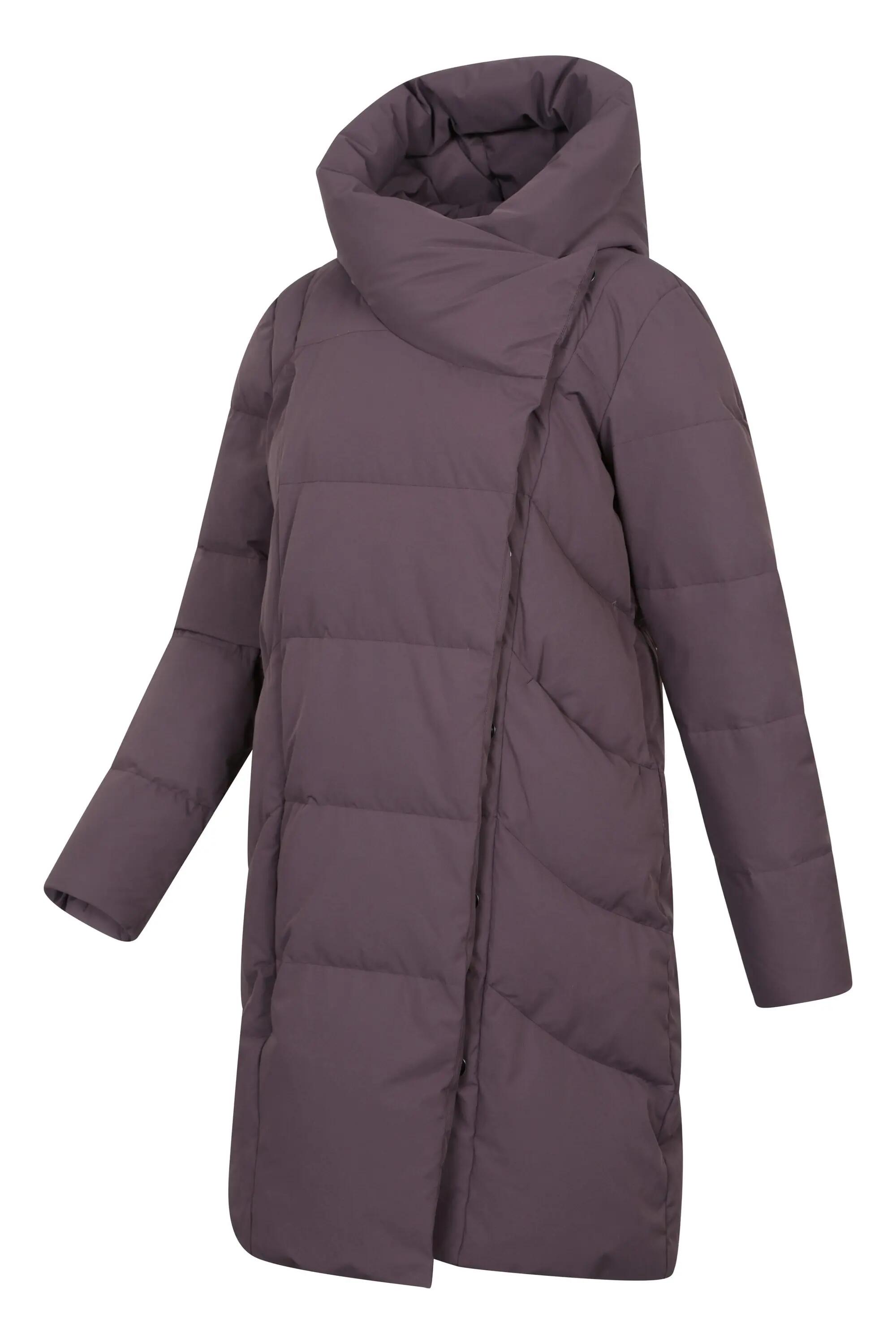 Doudoune de Randonnée Femme Longue Déperlante Capuche Duvet 600, Cosy Wrap II 11/14