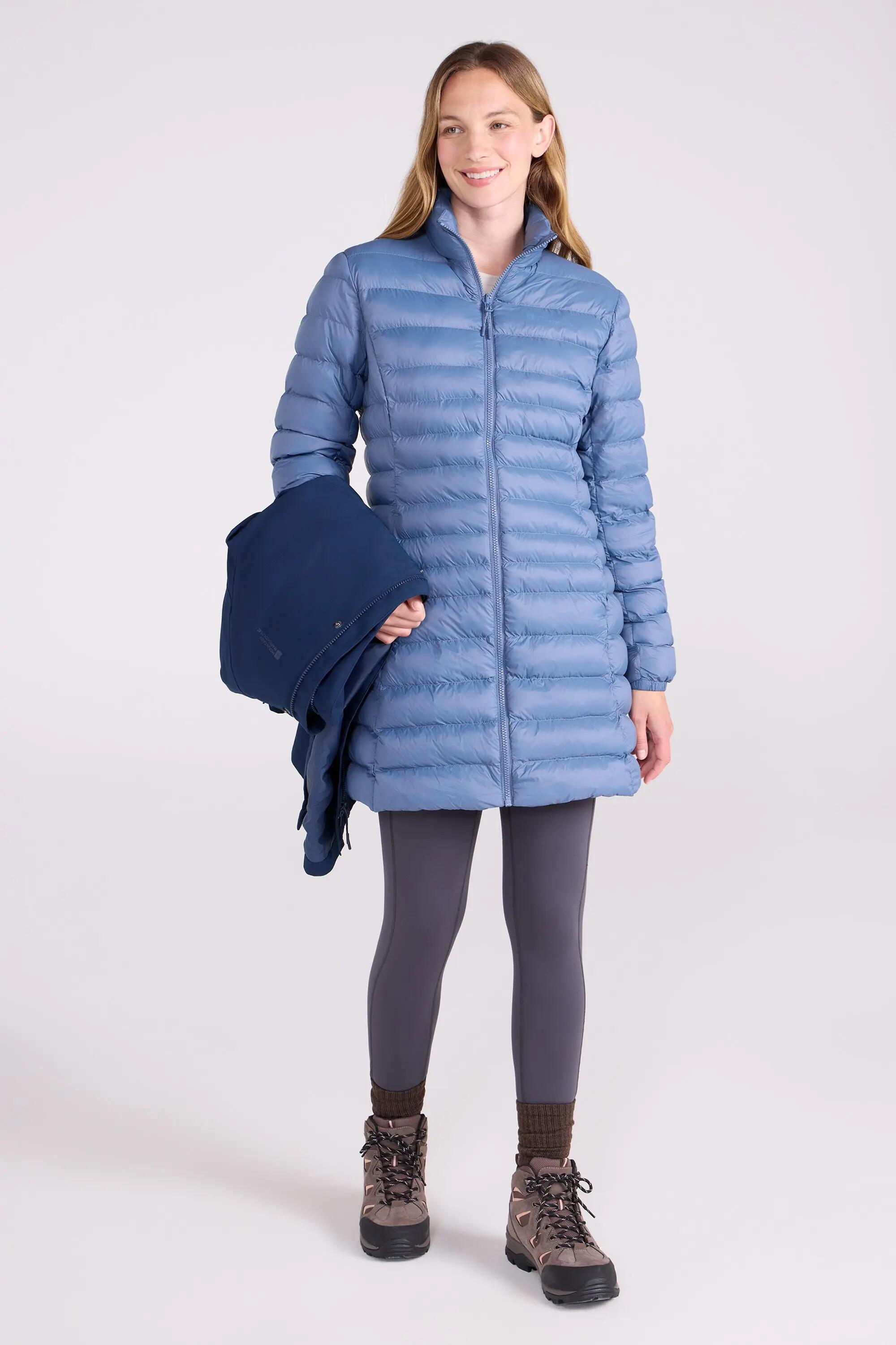 Damen Wandern 3-in-1-Jacke Lang Wasserdicht Winddicht Kapuze - Alaskan 12/15