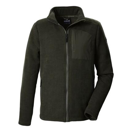 Herren Strickfleecejacke Strickfleecejacke mit Stehkragen