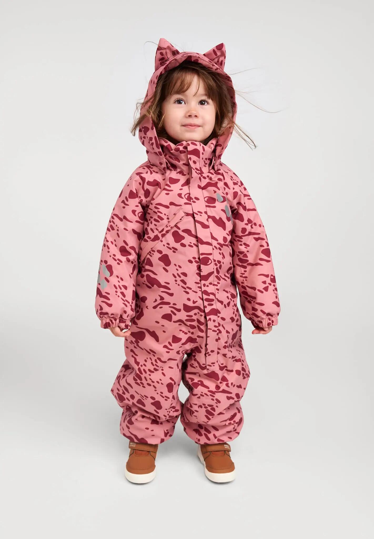 Tuta da neve per bambini piccoli tec Hasula rosa blush 3/5