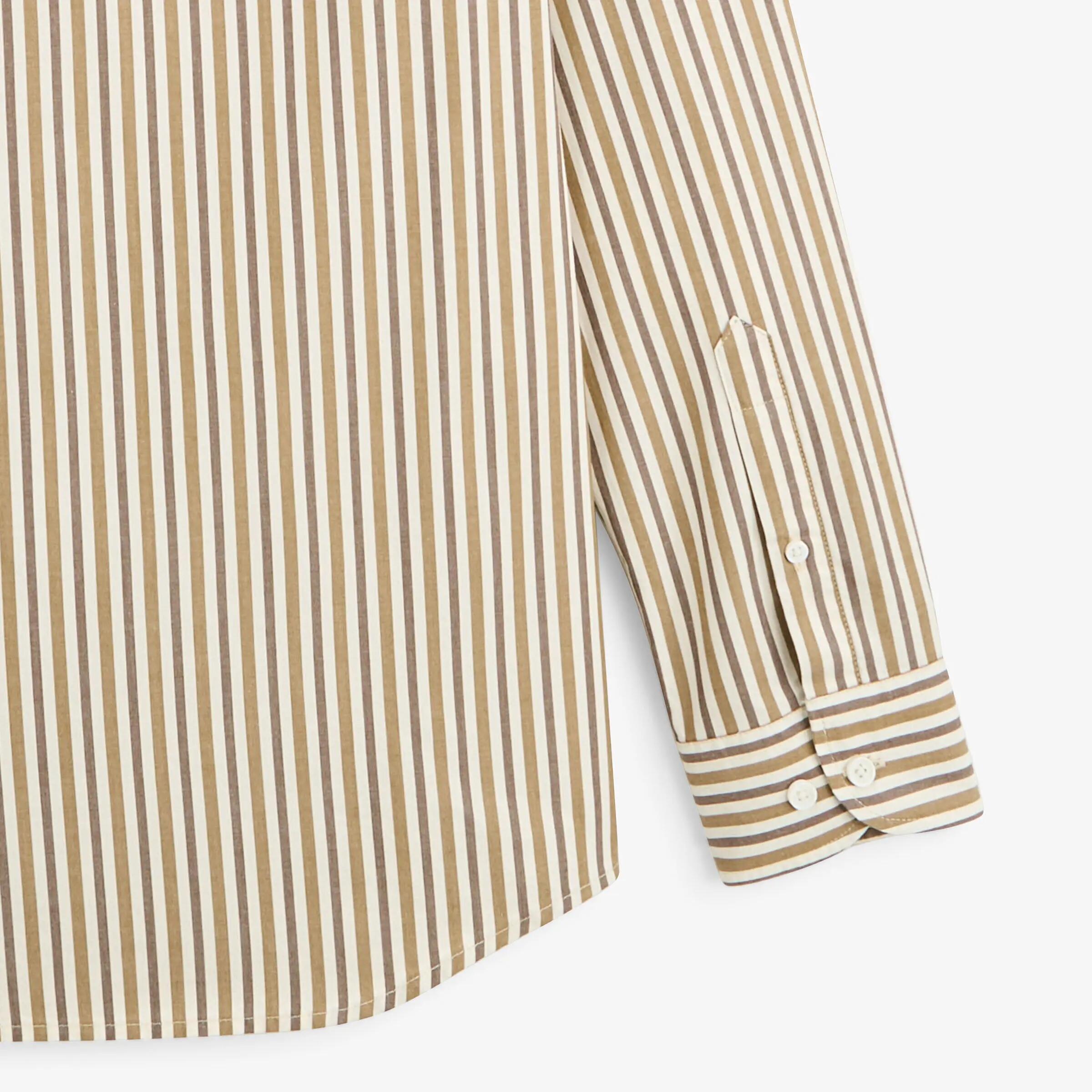 Camisa de manga larga de algodón a rayas 4/4