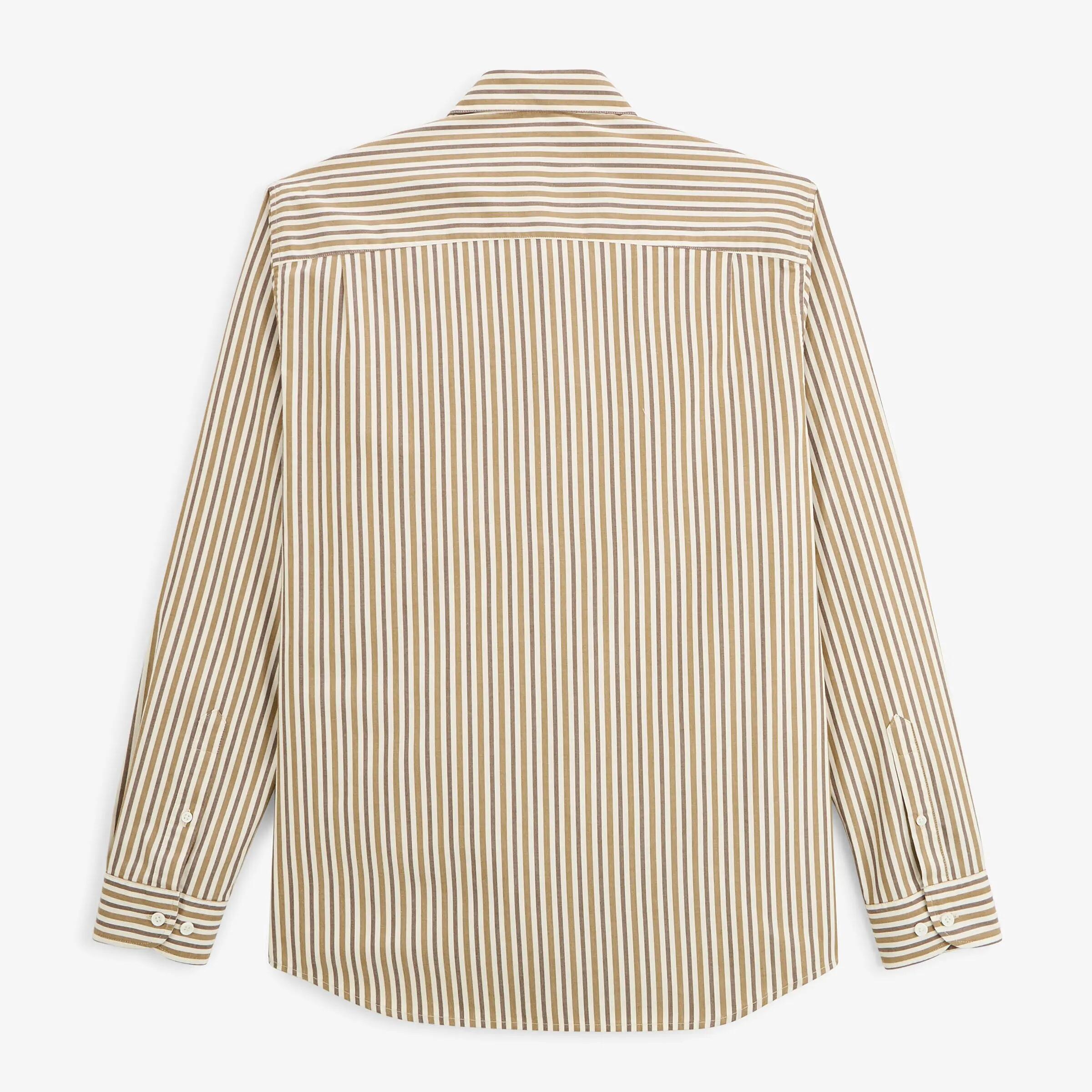 Camisa de manga larga de algodón a rayas 2/4