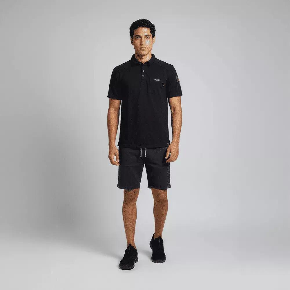 Polo de Randonnée homme Thermorégulant, anti UV LENNO Noir 3/3