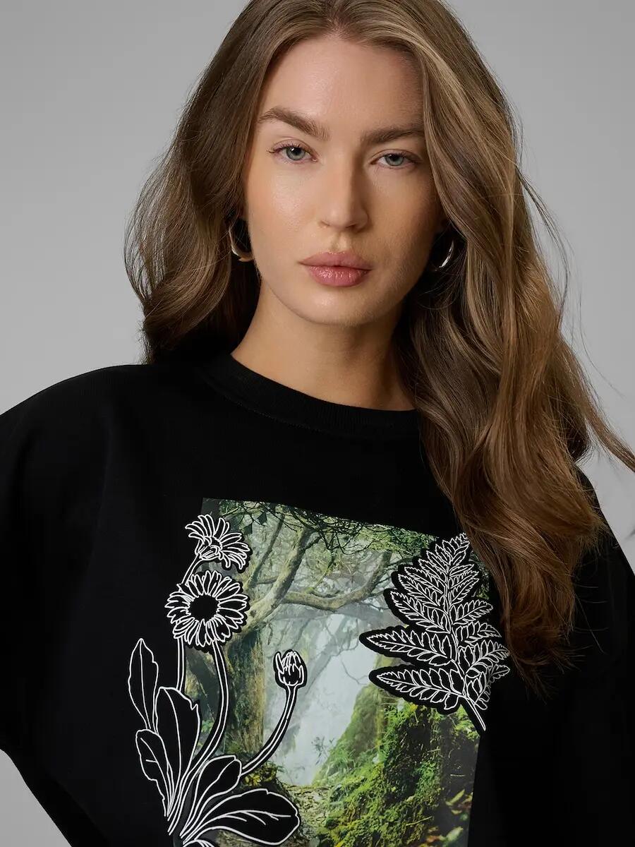 Bluza dresowa loose bez kaptura damska 4F 4FRSS26TSWSF2837 5/7