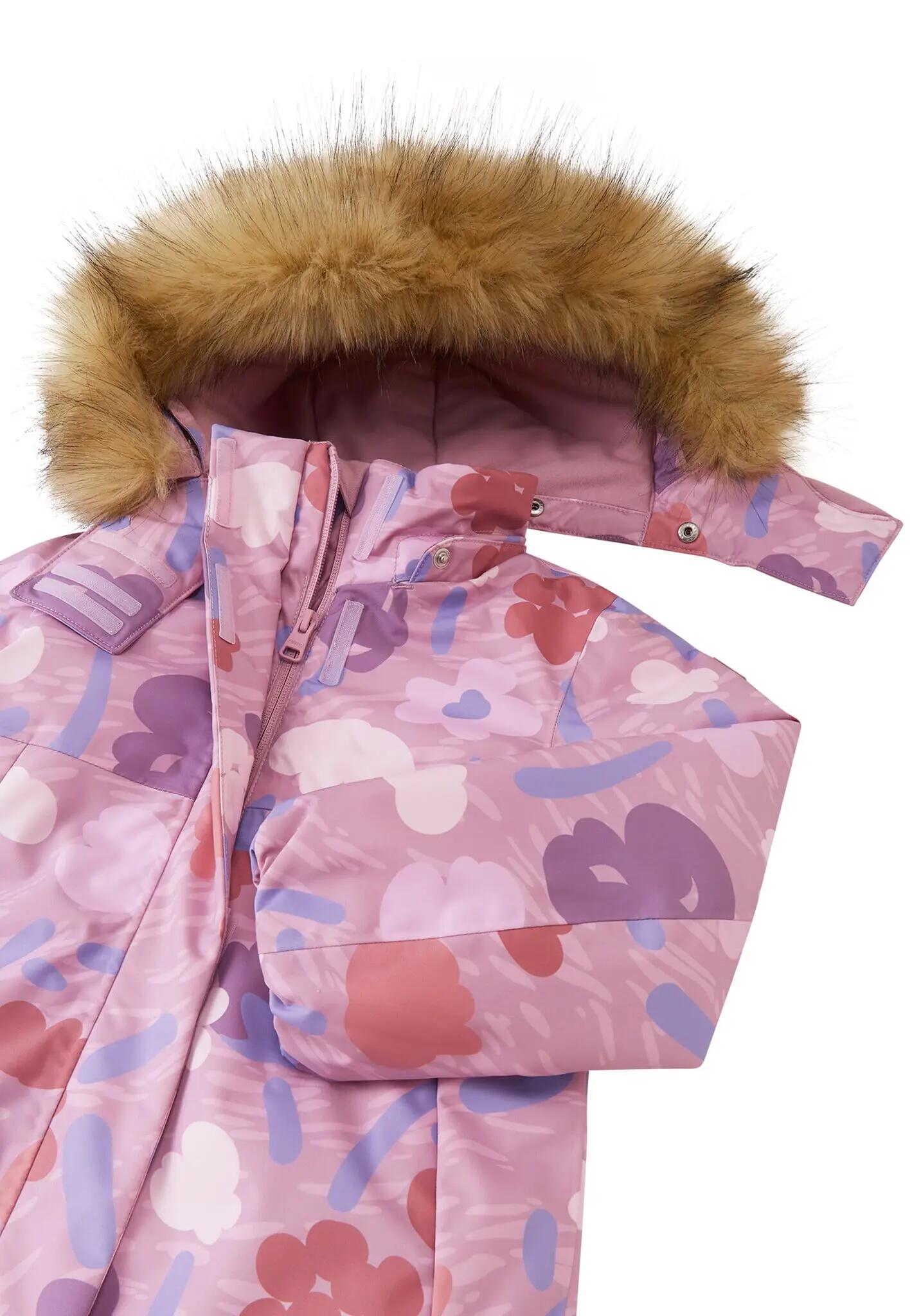 Giacca invernale da bambina tec Muurame grigia e rosa 4/5