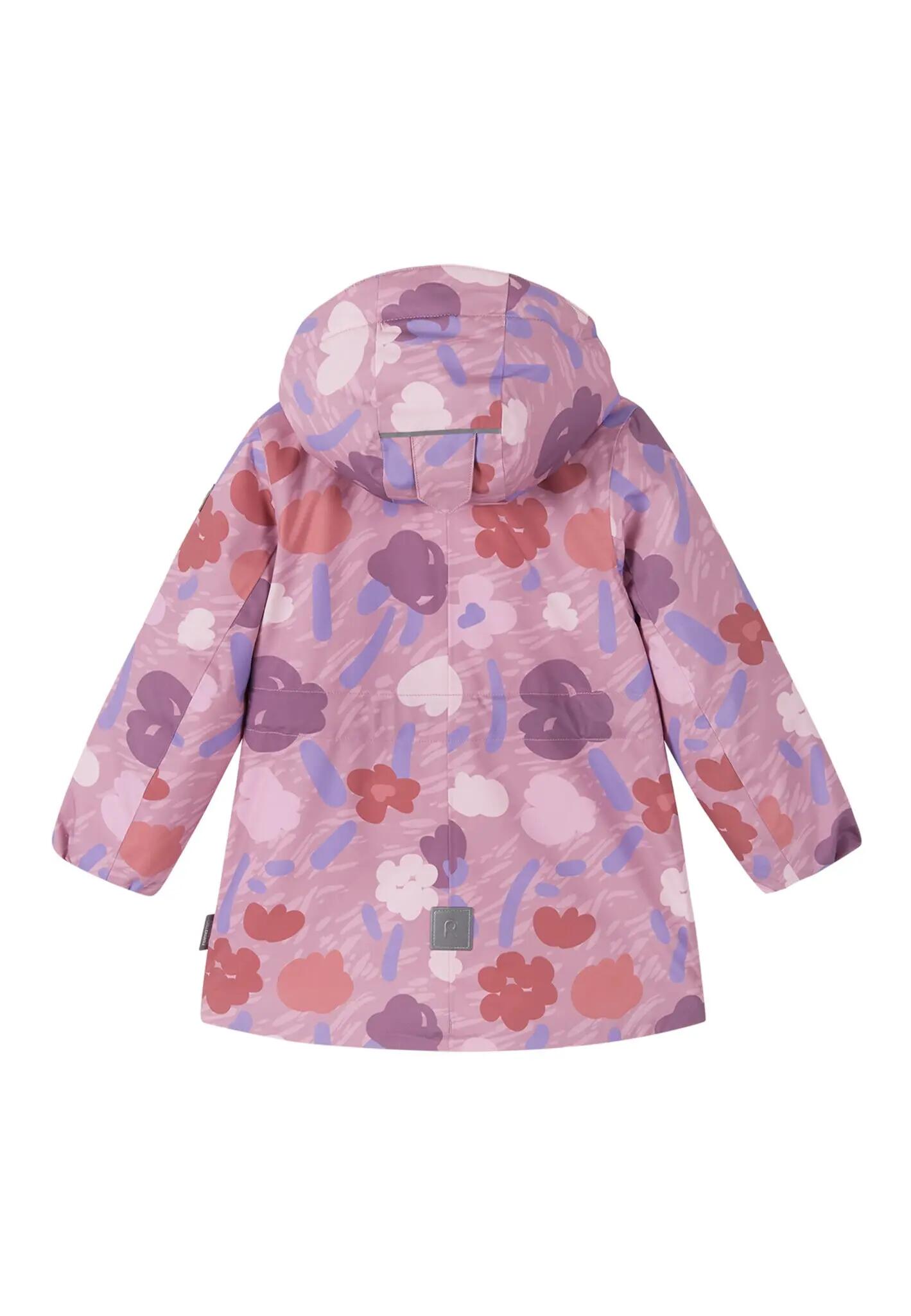 Giacca invernale da bambina tec Muurame grigia e rosa 3/5