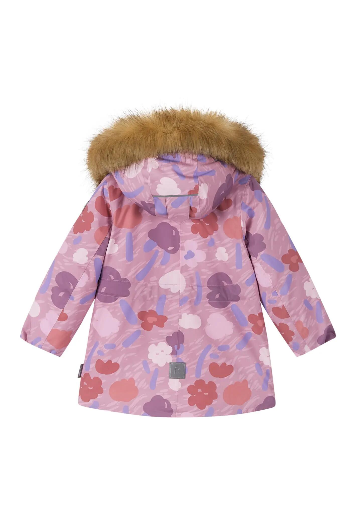 Giacca invernale da bambina tec Muurame grigia e rosa 2/5