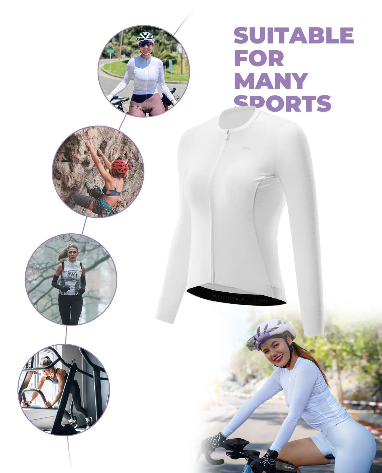 TVI Maillot de cyclisme à manches longues pour femme 5/7