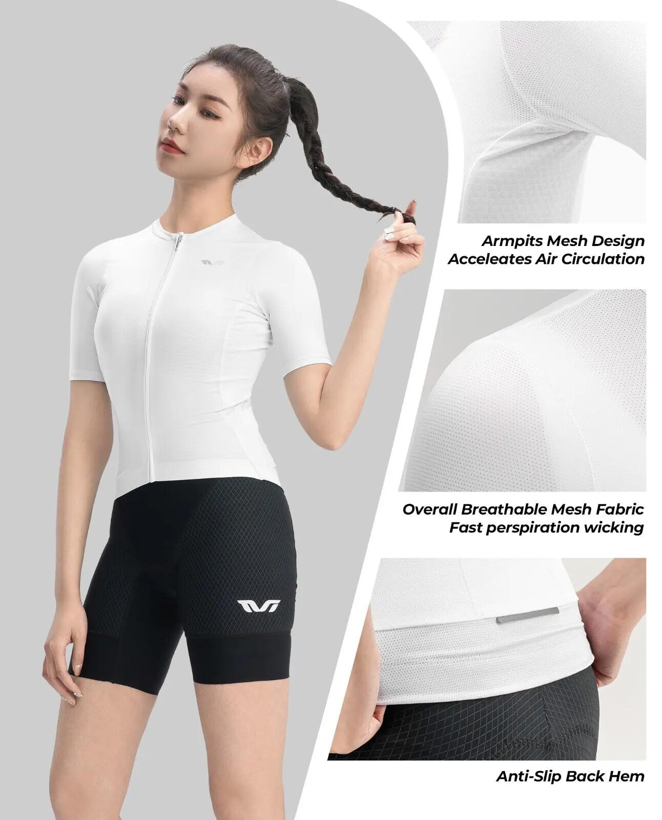 TVI Maillot de cyclisme à manches courtes pour femme 2/8