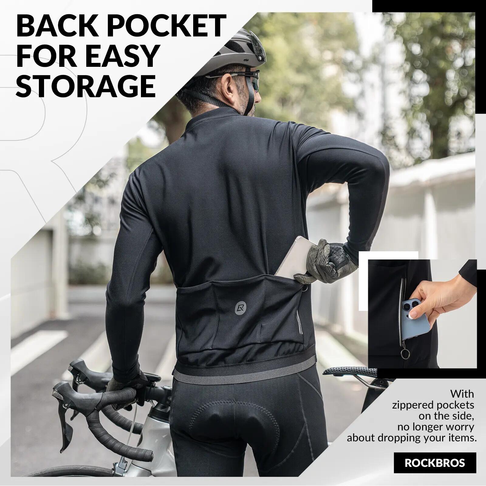 Veste de vélo d'hiver pour homme coupe-vent chaude 6/7