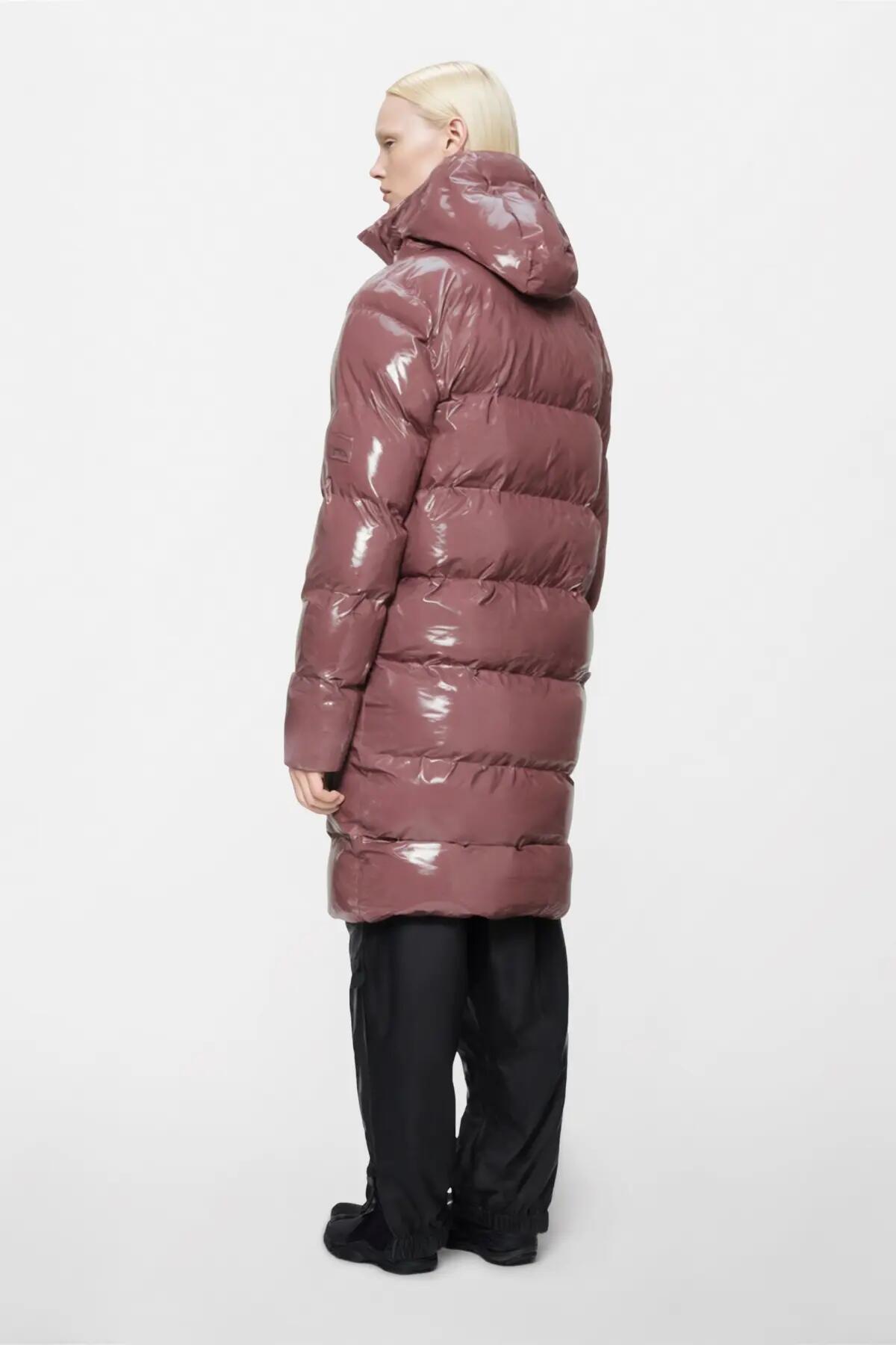 Jaqueta Rains Modelo 15130r Alta Longer Puffer Jacket W3 Cor Rosa 5/5