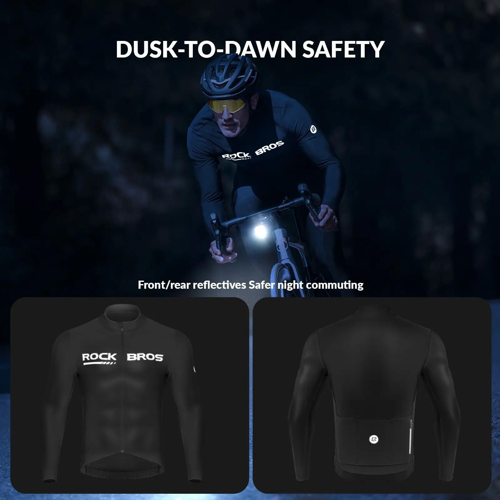 Veste de vélo d'hiver pour homme coupe-vent chaude 5/7