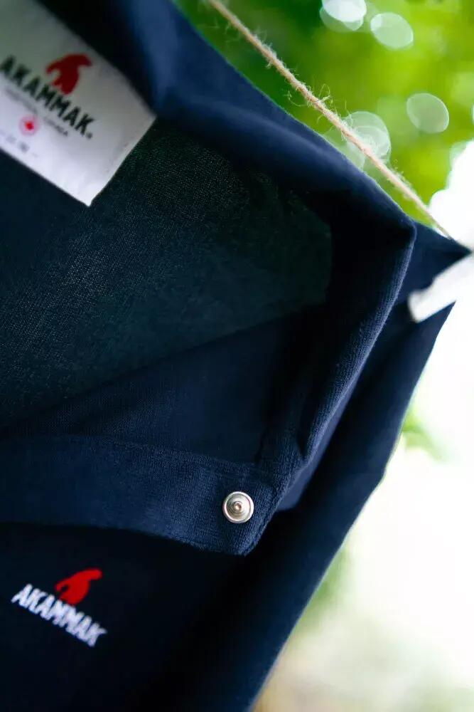 Polo de Randonnée homme confort, anti UV LONAN Bleu Navy 4/5