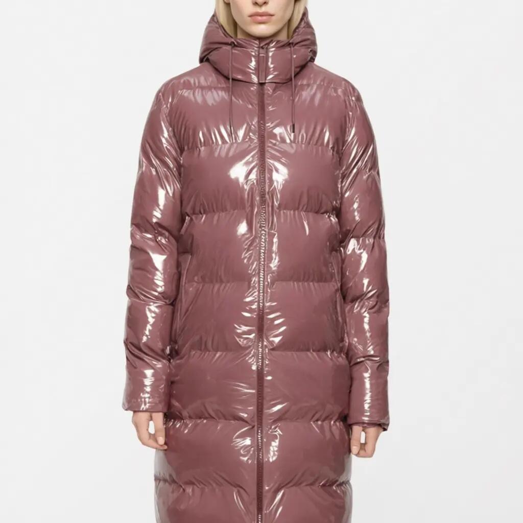 Jaqueta Rains Modelo 15130r Alta Longer Puffer Jacket W3 Cor Rosa 2/5