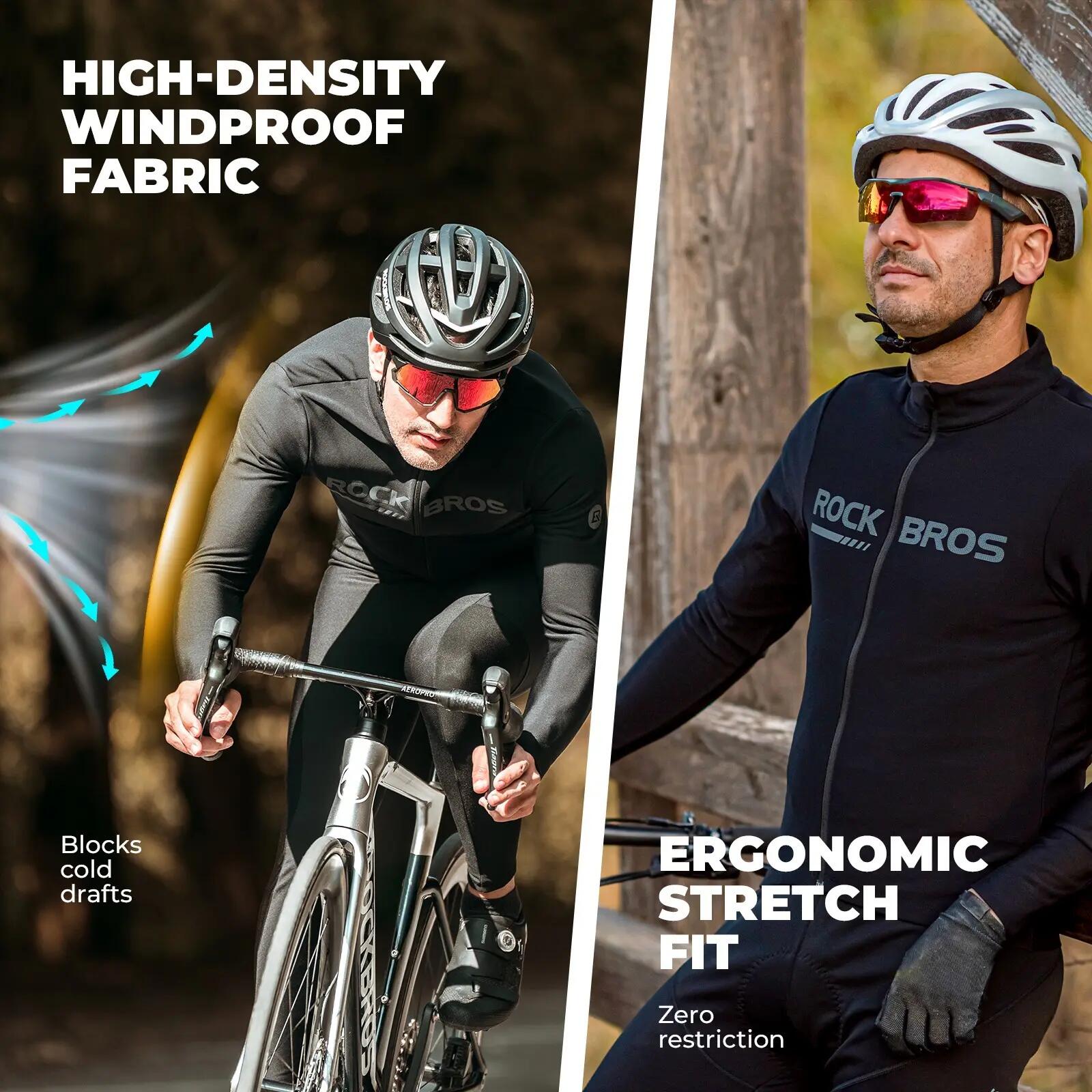 Veste de vélo d'hiver pour homme coupe-vent chaude 3/7
