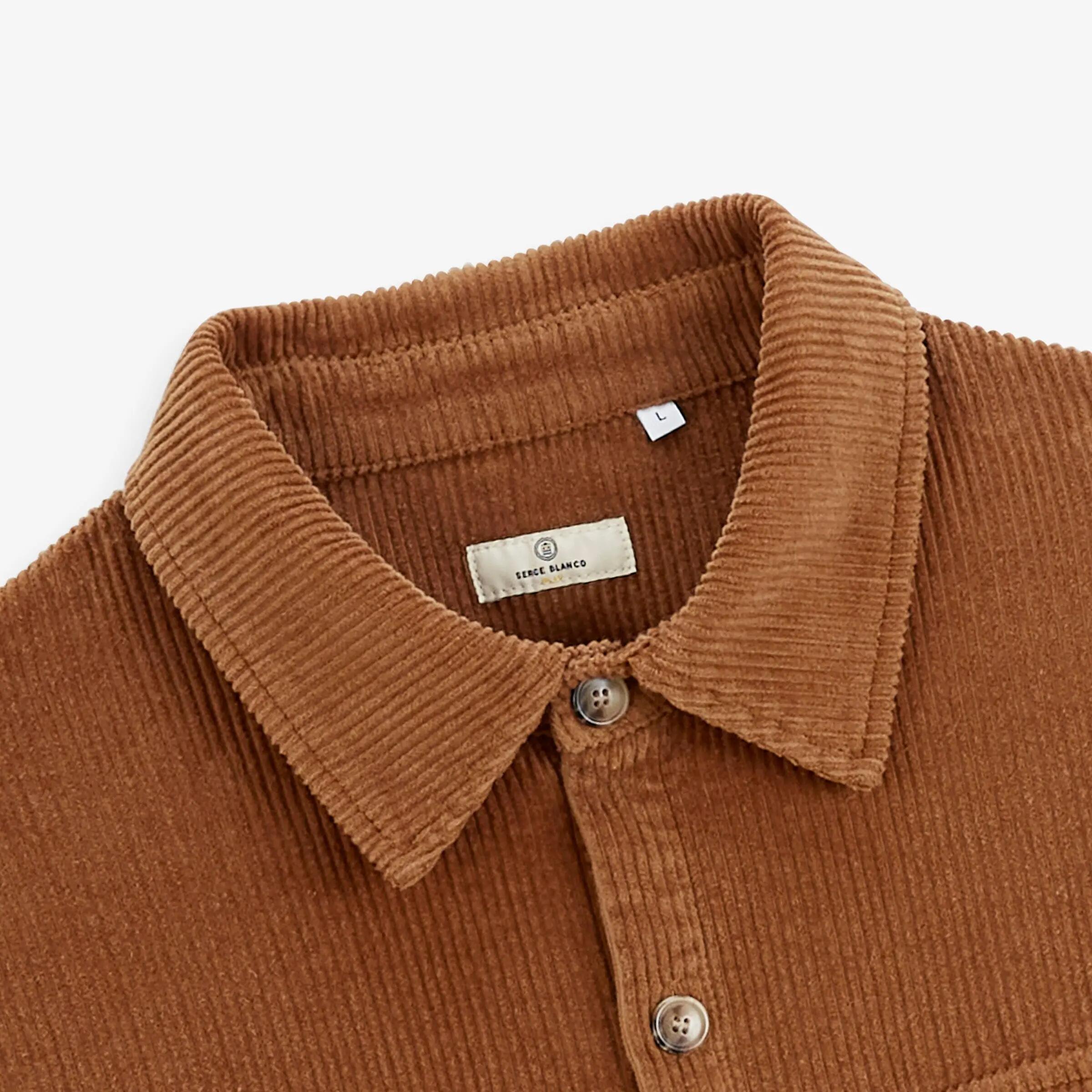 Camicia a maniche lunghe in velluto 3/4
