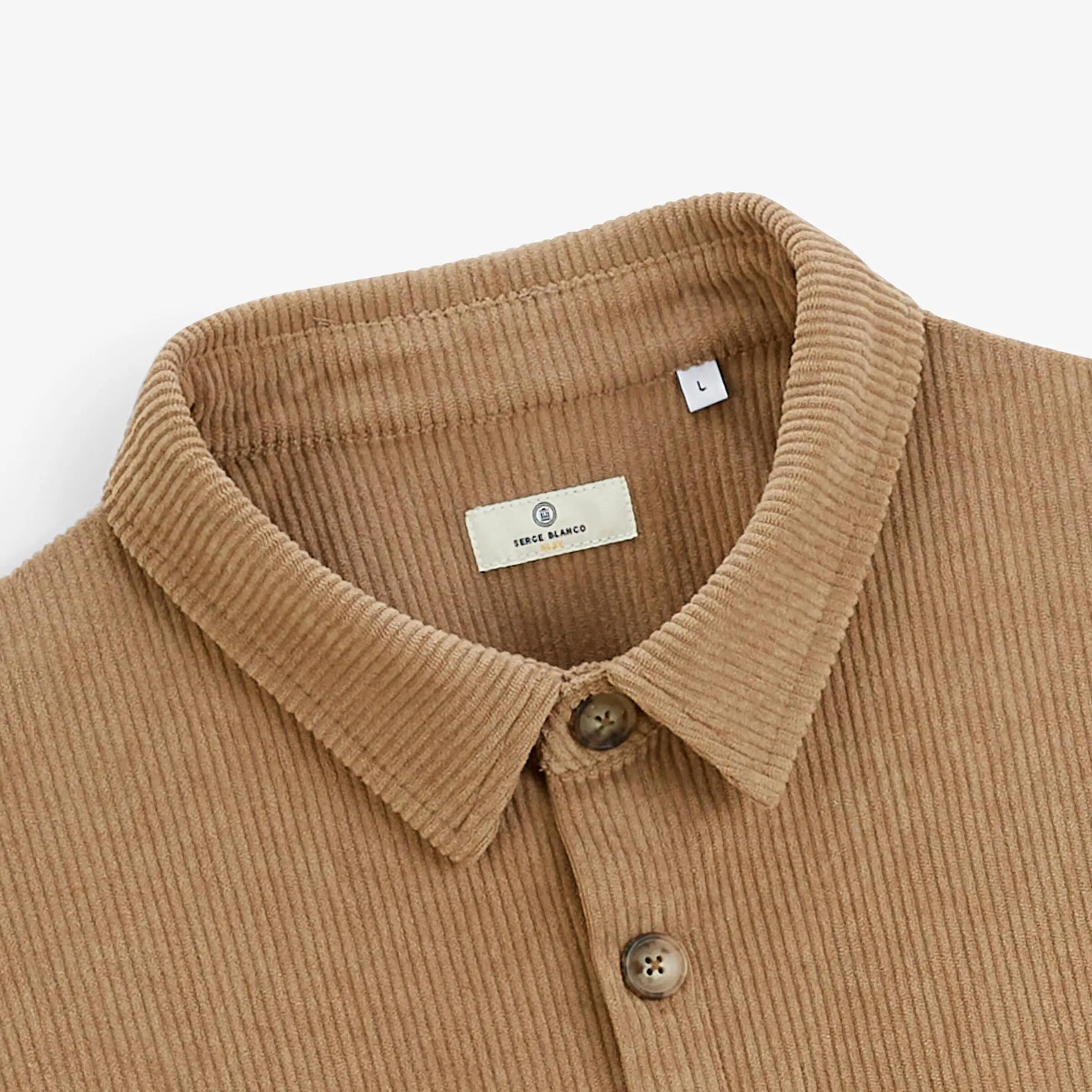 Camicia a maniche lunghe in velluto 3/4