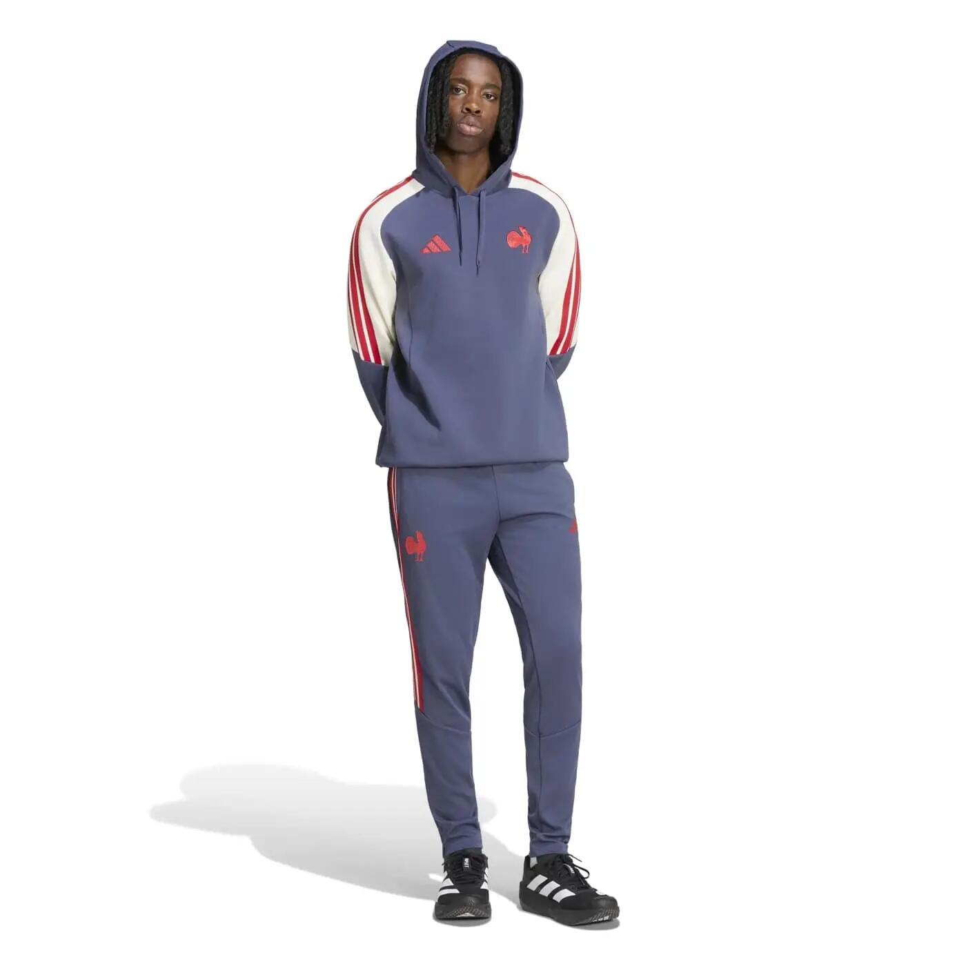 Sweat à capuche France Rugby Adidas Bleu marine ombre FFR 6/6