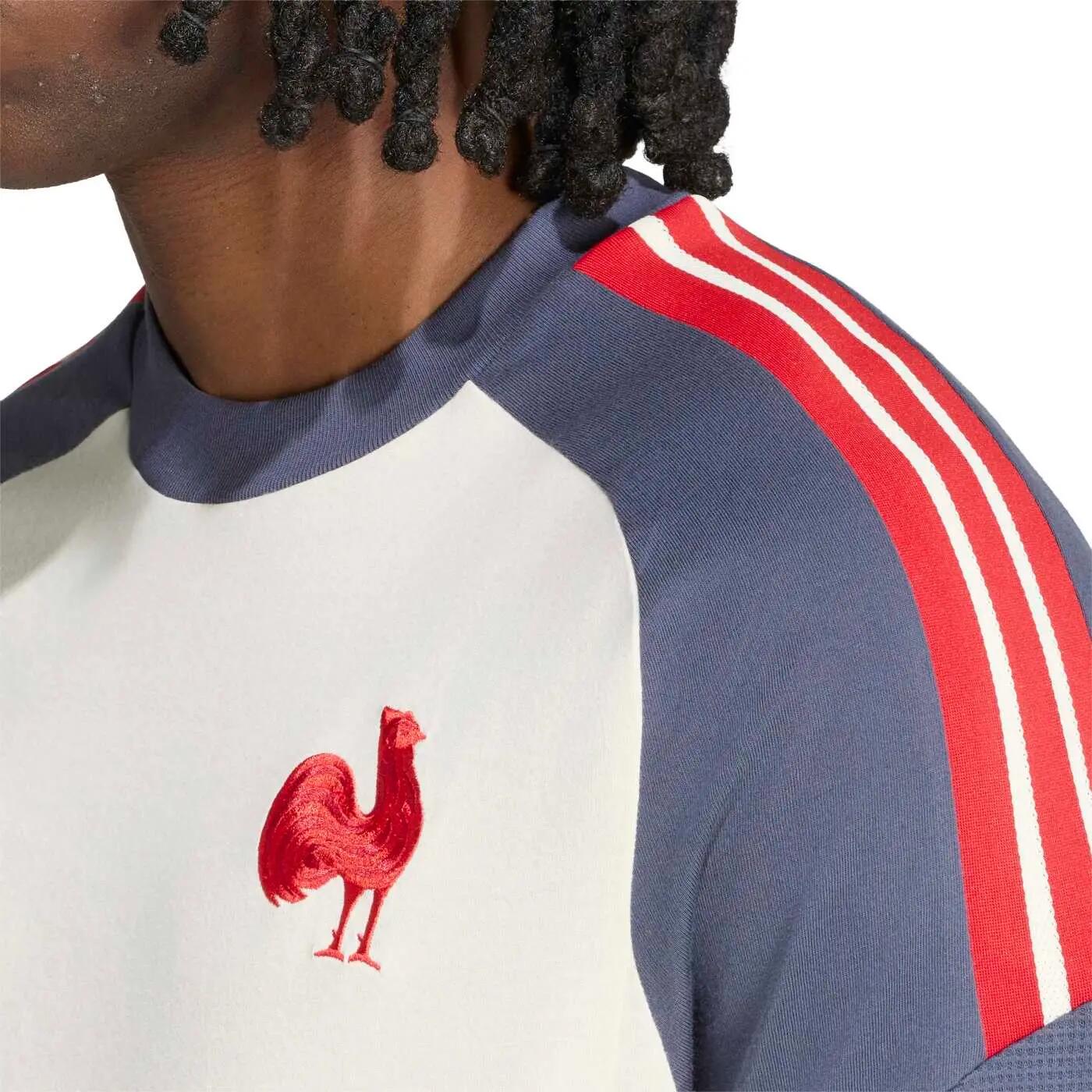 France Rugby Katoenen T-shirt Beige En Blauwe Ombré 5/6