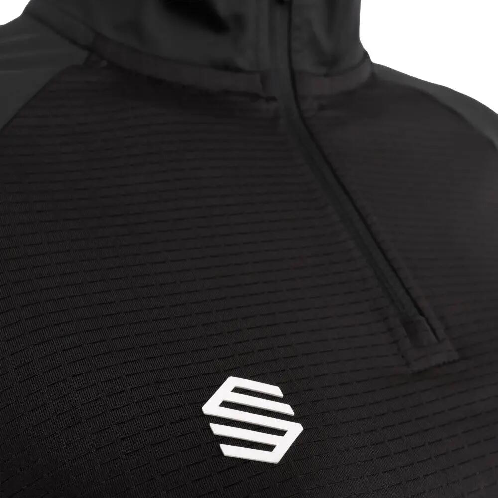 Camisola desportiva com meio fecho mulher Halfzip Black/Burgundy W Preto 5/6