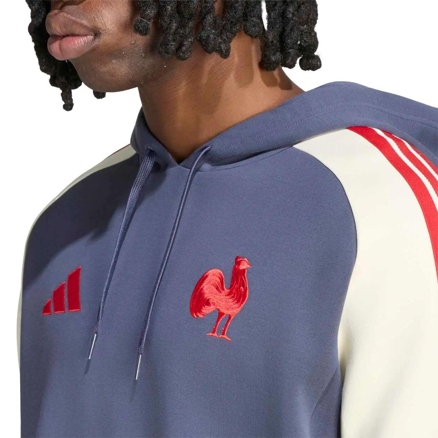 Sweat à capuche France Rugby Adidas Bleu marine ombre FFR 4/6