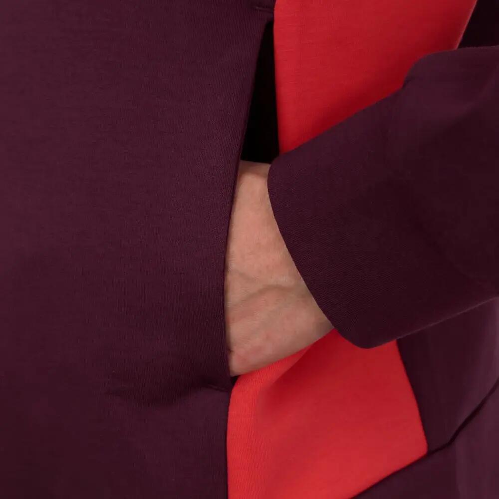 Camisola com capuz e zipper mulher Fullzip Hoodie Burgundy/Red W Bordeux 5/6