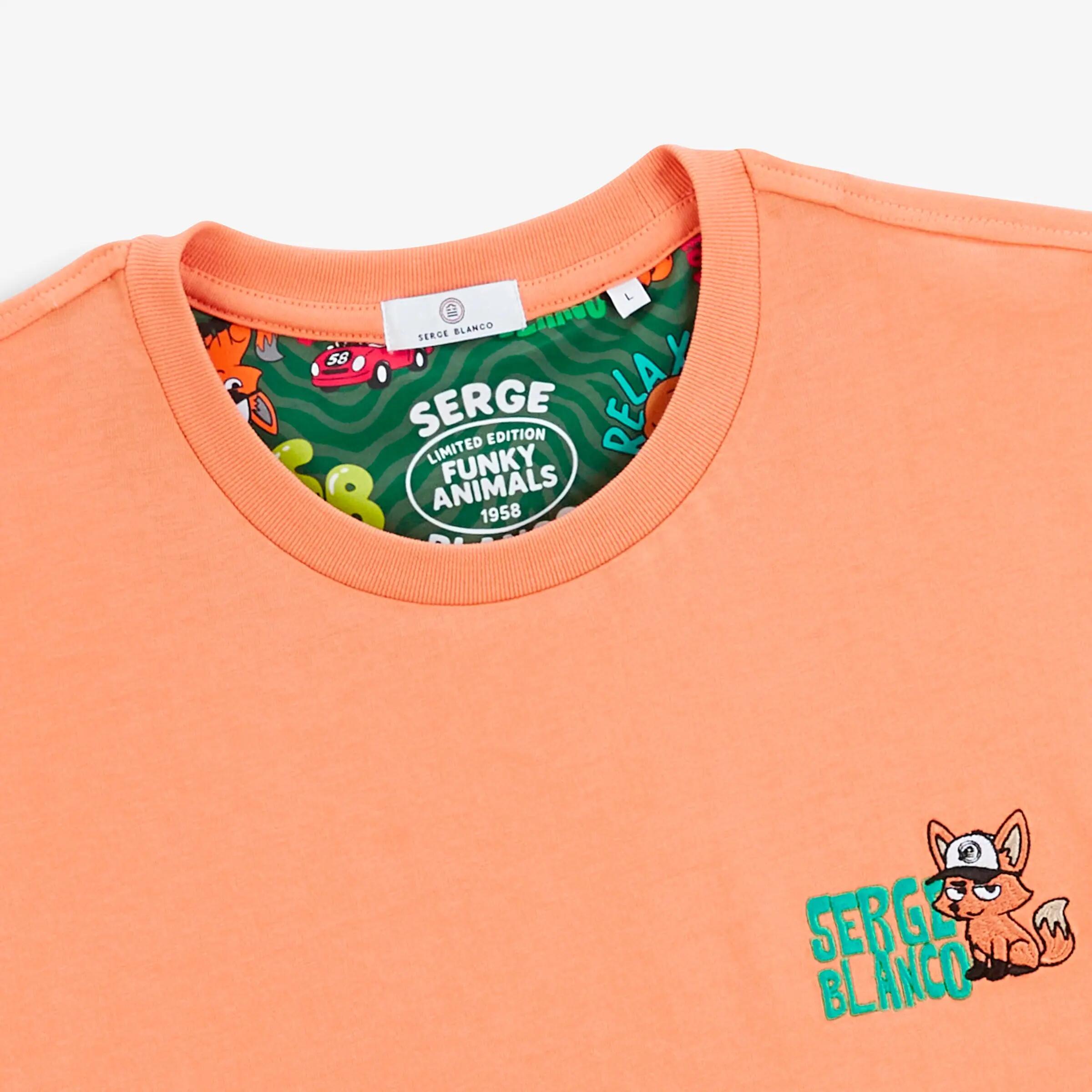 T-shirt met korte mouwen en ronde hals, met geborduurde Thor 3/4