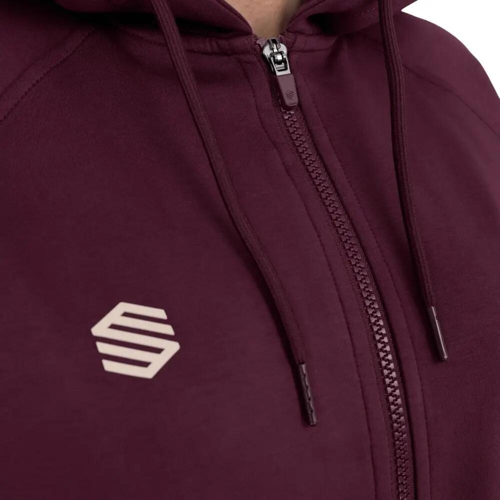 Camisola com capuz e zipper mulher Fullzip Hoodie Burgundy/Red W Bordeux 4/6