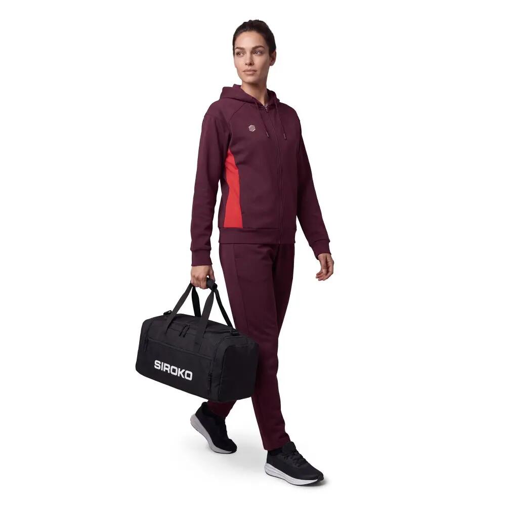 Camisola com capuz e zipper mulher Fullzip Hoodie Burgundy/Red W Bordeux 3/6
