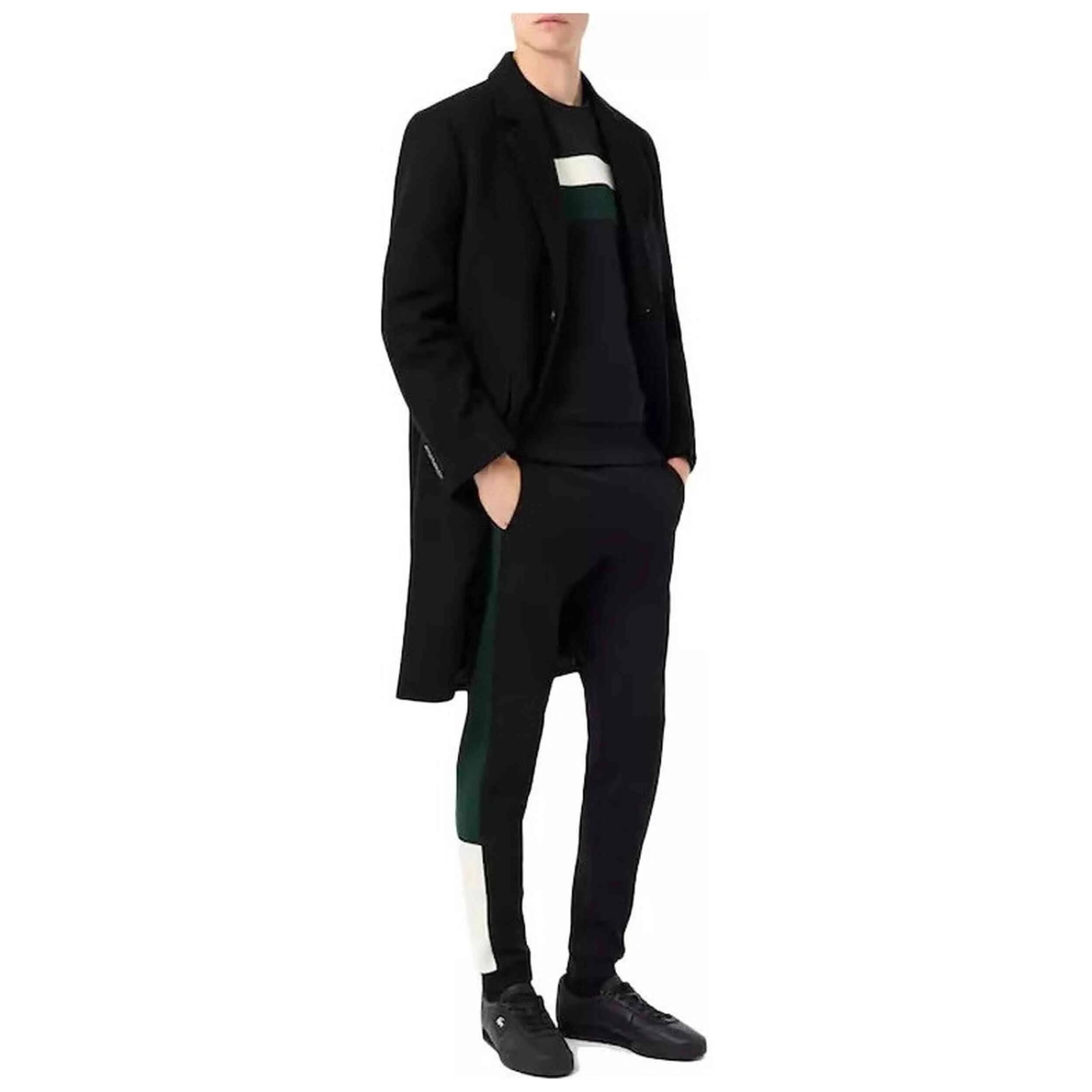 Camisola Lacoste modelo Sudadera Lacoste Colour-Block Fleece negro ve para homem 5/5