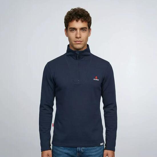 Pull de Ski homme Thermique PIKA Bleu Navy