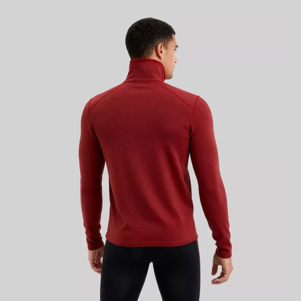 Pull de Randonnée homme Thermique PIKA Rouge 2/3